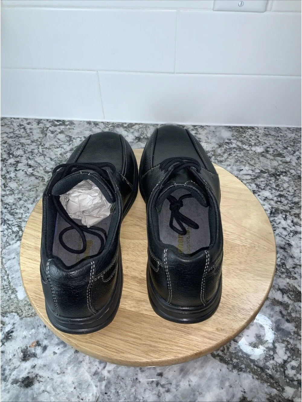 Dunham Men's Black Leather Lace Up Oxford Dress Shoes Sz 9D